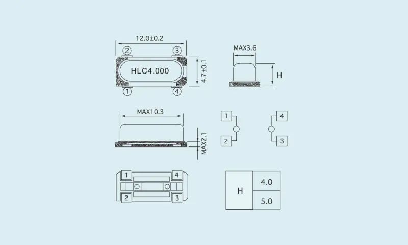 เครื่องสะท้อนเสียงคริสตัลควอตซ์ HC-49S/2PD