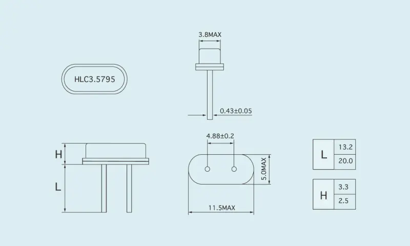 เครื่องสะท้อนเสียงคริสตัลควอตซ์ HC-49U/S