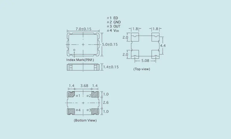เครื่องสะท้อนเสียงคริสตัลควอตซ์ OSC 3.2&times;2.5