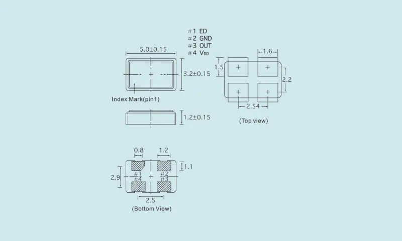 เครื่องสะท้อนเสียงคริสตัลควอตซ์ OSC 5.0*3.2