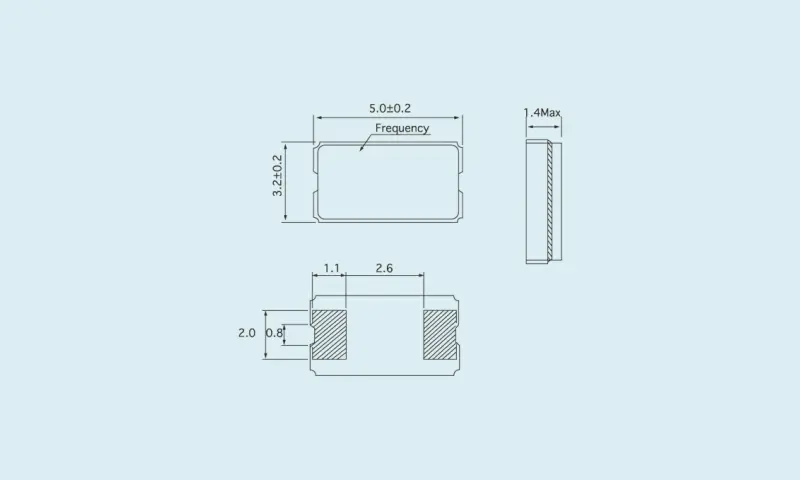 คริสตัลควอตซ์ Resonator แก้ว 5.0*3.2